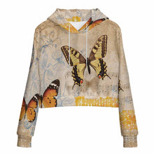 Cargar imagen en el visor de la galería, Sudadera corta de manga larga con cuello redondo y cordón para mujer MWZXU029 personalizado con patrón foto texto (impresión de imagen única)