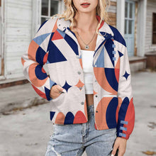 Cargar imagen en el visor de la galería, Chaqueta de Cuello Alto para Mujer LM552 personalizado con patrón foto texto (impresión de imagen única)