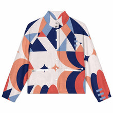 Cargar imagen en el visor de la galería, Chaqueta de Cuello Alto para Mujer LM552 personalizado con patrón foto texto (impresión de imagen única)