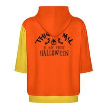 Cargar imagen en el visor de la galería, Sudadera de tela de escamas de pescado LM033 diseño multiimagen unisex para hombres y mujeres sudadera con capucha de media manga personalizado con patrón foto texto