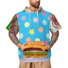 Cargar imagen en el visor de la galería, Sudadera con capucha de manga corta para mujer y hombre LM250 personalizado con patrón foto texto (impresión de imágenes múltiples)