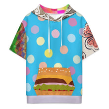 Cargar imagen en el visor de la galería, Sudadera con capucha de manga corta para mujer y hombre LM250 personalizado con patrón foto texto (impresión de imágenes múltiples)