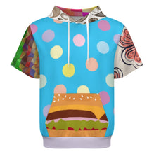 Cargar imagen en el visor de la galería, Sudadera con capucha de manga corta para mujer y hombre LM250 personalizado con patrón foto texto (impresión de imágenes múltiples)