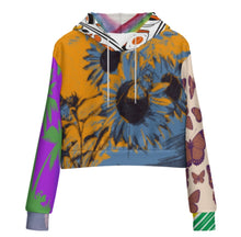 Cargar imagen en el visor de la galería, Sudadera con capucha corta con cordón y sin bolsillo para mujer MWZXU029 personalizado con patrón foto texto (impresión de imágenes múltiples)