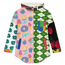 Cargar imagen en el visor de la galería, Sudadera con capucha de felpa de doble capa para mujer MWL507 personalizado con patrón foto texto (impresión de imágenes múltiples)