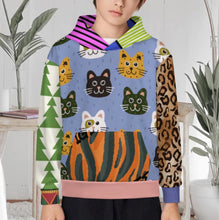 Cargar imagen en el visor de la galería, Sudadera con capucha para niños SDS127 personalizado con patrón foto texto (impresión de imágenes múltiples)