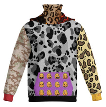 Cargar imagen en el visor de la galería, Sudadera con capucha para hombre RRMZ con toalla Toalla facial a prueba de viento personalizado con patrón foto texto (impresión de imágenes múltiples)