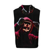 Cargar imagen en el visor de la galería, Sudadera con capucha sin mangas para hombre VLMS personalizado con patrón foto texto (impresión de imagen única)