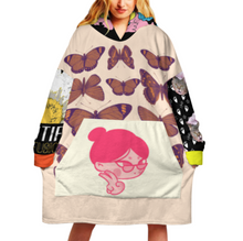 Cargar imagen en el visor de la galería, Manta con capucha portátil como regalo Manta de sudadera cálida para interiores y exteriores personalizado con patrón foto texto (impresión de imágenes múltiples)