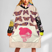 Cargar imagen en el visor de la galería, Manta con capucha portátil como regalo Manta de sudadera cálida para interiores y exteriores personalizado con patrón foto texto (impresión de imágenes múltiples)