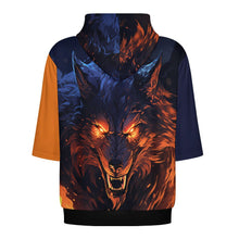 Cargar imagen en el visor de la galería, Sudadera con capucha para hombre y mujer LM033 de media manga con diseño multiimagen en tejido sanitario (también llamado capa de aire) personalizado con patrón foto texto