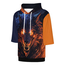 Cargar imagen en el visor de la galería, Sudadera con capucha para hombre y mujer LM033 de media manga con diseño multiimagen en tejido sanitario (también llamado capa de aire) personalizado con patrón foto texto