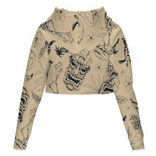 Cargar imagen en el visor de la galería, Sudadera corta con capucha para mujer MSYX327 personalizado con patrón foto texto (impresión de imagen única)