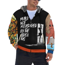 Cargar imagen en el visor de la galería, Sudadera con capucha de forro polar con cremallera completa para hombre WZIP personalizado con patrón foto texto (impresión de imágenes múltiples)