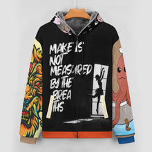 Cargar imagen en el visor de la galería, Sudadera con capucha de forro polar con cremallera completa para hombre WZIP personalizado con patrón foto texto (impresión de imágenes múltiples)