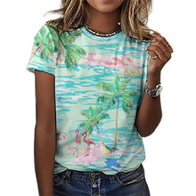 Cargar imagen en el visor de la galería, Camiseta NT de manga corta totalmente impresa para mujeres y hombres personalizado con patrón foto texto (impresión de imagen única)