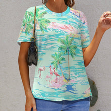 Cargar imagen en el visor de la galería, Camiseta NT de manga corta totalmente impresa para mujeres y hombres personalizado con patrón foto texto (impresión de imagen única)