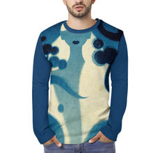 Cargar imagen en el visor de la galería, Camiseta EL de manga larga para hombre totalmente estampada de algodón puro personalizado con patrón foto texto