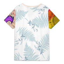 Cargar imagen en el visor de la galería, Camiseta de manga corta con cuello inclinado y cinco botones para mujer XVK personalizado con patrón foto texto (impresión de imágenes múltiples)