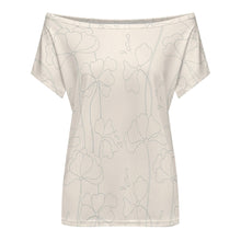 Cargar imagen en el visor de la galería, Camiseta de manga corta con hombros descubiertos para mujer LM076 personalizado con patrón foto texto (impresión de imagen única)