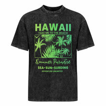 Cargar imagen en el visor de la galería, Camiseta de manga corta con hombros caídos estilo boutique retro personalizado con patrón foto texto