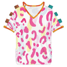 Cargar imagen en el visor de la galería, Camiseta de mujer de manga corta con hombros descubiertos LM077 personalizado con patrón foto texto (impresión de imágenes múltiples)