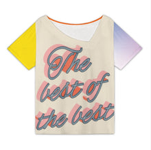 Cargar imagen en el visor de la galería, Camiseta de manga corta con escote en V y para mujer con diseño personalizado con patrón foto texto (impresión de imágenes múltiples)