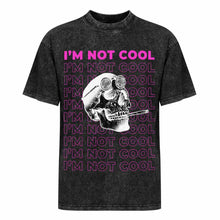 Cargar imagen en el visor de la galería, Camiseta de manga corta con hombros caídos y lavado retro personalizado con patrón foto texto