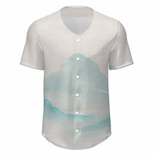 Cargar imagen en el visor de la galería, Camiseta de béisbol de manga corta con botones para hombre personalizado con patrón foto texto (impresión de imagen única)