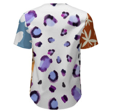 Cargar imagen en el visor de la galería, Camiseta de béisbol de manga corta para hombre personalizado con patrón foto texto (impresión de imágenes múltiples)