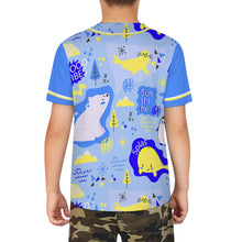 Cargar imagen en el visor de la galería, Camiseta de béisbol J81T infantil personalizado con patrón foto texto