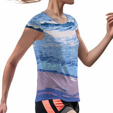Cargar imagen en el visor de la galería, Camiseta Deportiva de Secado Rápido para Mujer MWL547 personalizado con patrón foto texto