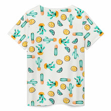 Cargar imagen en el visor de la galería, Camiseta casual de mujer de manga corta con cuello en V YXV personalizado con patrón foto texto (impresión de imagen única)