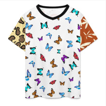 Cargar imagen en el visor de la galería, Camiseta clásica con cuello en V para hombre J66T personalizado con patrón foto texto (impresión de imágenes múltiples)