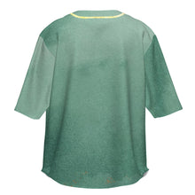 Cargar imagen en el visor de la galería, Camiseta de béisbol con cuello en v de manga corta BEJ con botones completos personalizado con patrón foto texto