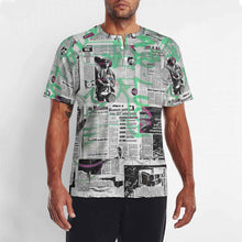 Cargar imagen en el visor de la galería, Camiseta Raglan manga corta para hombre DT36 con tres botones personalizado con foto patrón texto (impresión de imagen única)