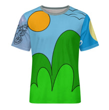 Cargar imagen en el visor de la galería, Camiseta unisex de cuello redondo acanalado Camiseta ajustada de manga corta NT personalizado con patrón foto texto (impresión de imágenes múltiples)