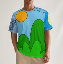 Cargar imagen en el visor de la galería, Camiseta unisex de cuello redondo acanalado Camiseta ajustada de manga corta NT personalizado con patrón foto texto (impresión de imágenes múltiples)