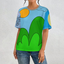 Cargar imagen en el visor de la galería, Camiseta unisex de cuello redondo acanalado Camiseta ajustada de manga corta NT personalizado con patrón foto texto (impresión de imágenes múltiples)