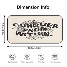 Cargar imagen en el visor de la galería, Alfombrillas antideslizantes de terciopelo coral para cocina baño con línea negra personalizado con patrón foto texto