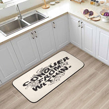 Cargar imagen en el visor de la galería, Alfombrillas antideslizantes de terciopelo coral para cocina baño con línea negra personalizado con patrón foto texto