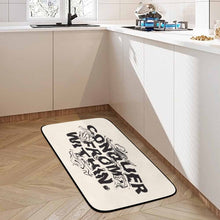 Cargar imagen en el visor de la galería, Alfombrillas antideslizantes de terciopelo coral para cocina baño con línea negra personalizado con patrón foto texto