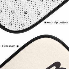 Cargar imagen en el visor de la galería, Alfombrillas antideslizantes de terciopelo coral para cocina baño con línea negra personalizado con patrón foto texto