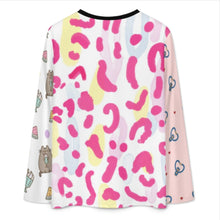 Cargar imagen en el visor de la galería, Camiseta de manga larga con cuello en V para mujer A38L personalizado con patrón foto texto (impresión de imágenes múltiples)