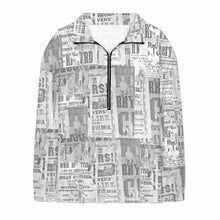 Cargar imagen en el visor de la galería, Top casual de manga larga y cuello en V NT53 con cremallera para mujer personalizado con patrón foto texto (impresión de imagen única)