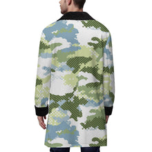 Cargar imagen en el visor de la galería, Gabardina cruzada con cuello sastre para hombre MWL510 personalizado con patrón foto texto
