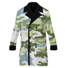 Cargar imagen en el visor de la galería, Gabardina cruzada con cuello sastre para hombre MWL510 personalizado con patrón foto texto