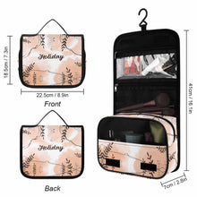 Cargar imagen en el visor de la galería, Neceser colgante con gancho en forma de S y asa, neceser totalmente impreso y personalizado con patrón foto texto