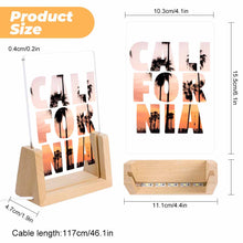 Cargar imagen en el visor de la galería, Lámpara de noche acrílica (base enchufable de colores) personalizado con patrón foto texto