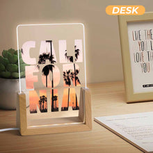 Cargar imagen en el visor de la galería, Lámpara de noche acrílica (base enchufable de colores) personalizado con patrón foto texto